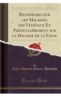 Recherches Sur Les Maladies Des Végétaux Et Particulièrement Sur La Maladie de la Vigne (Classic Reprint)