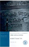 Archaeological Institute of America 103rd Annual Meeting Abstracts