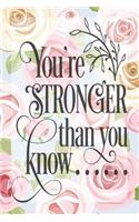 My Sermon Notes Journal: You're Stronger Than You Know 100 Days to Record, Remember, and Reflect Scripture Notebook Prayer Requests White Pink Roses(472 Inspirational Quotes & Verses)