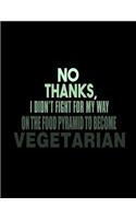 No Thanks, I Didn't Fight For My Way On The Food Pyramid To Become Vegetarian