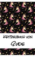 Kritzelbuch von Sude: Kritzel- und Malbuch mit leeren Seiten für deinen personalisierten Vornamen