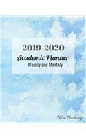 2019-2020 Academic Planner Weekly and Monthly Blue Butterfly