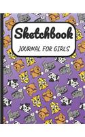 Sketchbook Journal for Girls: A Large Note Book for Girls of All Ages with Blank Paper for Drawing and Sketching: Artist Edition with Girly Cover