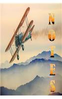 Notes: Notebook With Airplane, Journal, Diary size 6x9