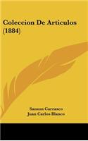 Coleccion de Articulos (1884)