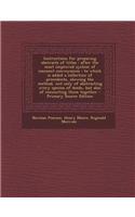 Instructions for Preparing Abstracts of Titles