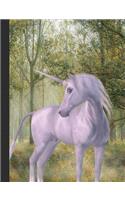 Unicorn Magical Forest Composition Notebook, Wide Ruled