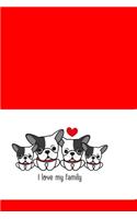 I love my family bull terrier red version