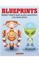 Blueprints: Robot Parts and Alien Anatomy Coloring Book