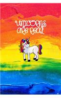 Composition notebook - Unicorns are real - College ruled lined pages notebook