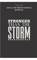 Stronger Than The Storm - Goal and Motivational Journal