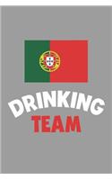 Drinking Team Notebook: Lined Journal, 120 Pages, 6 x 9, Portugal Flag Beer Olympics Gift Journal Matte Finish