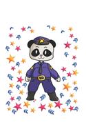 Funny Police Panda Notebook: Graph Paper Journal 6x9 - 120 Pages