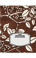 Leaves Composition Book: Kanji Practice Notebook for School(7 Traditional Japanese Illustrations Kanji)