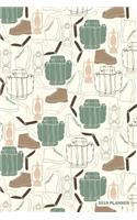 2019 Planner: Daily Weekly & Monthly Organizer Hiking Camping Treking Pattern Cover