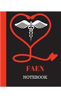 FAEN Notebook: Fellow, Academy of Emergency Nursing Notebook Gift 120 Pages Ruled With Personalized Cover