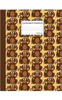 Monkey Composition Notebook: Cute Cartoon Animal Graph Paper Book for Girls, Boys and Teens, for Students and Teachers, for School and Work, Journaling and Writing Notes