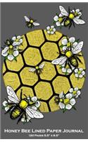 Honey Bee Lined Paper Journal 120 Pages 5.5 X 8.5