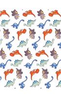 Notebook: Dinosaurs - Blank Notebook / Sketch / Drawing Book - 8.5 X 11 Paper - Unlined Notebook / Journal - 100 Pages