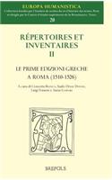 Le Prime Edizioni Greche a Roma (1510-1526)