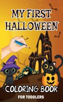 My First Halloween Coloring Book For Toddlers