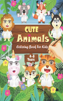 Cute Animals Coloring Book for kids 4-8 years