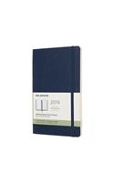 2019 Moleskine Notebook Sapphire Blue Large Weekly 12-month Diary Soft