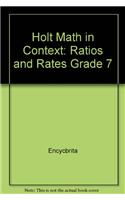 Holt Math in Context: Ratios and Rates Grade 7