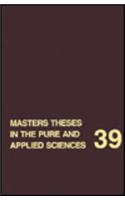 Masters Theses in the Pure and Applied Sciences