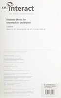 SMP Interact for GCSE Mathematics Resource Sheets for Intermediate and Higher