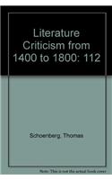 Literature Criticism from 1400 to 1800
