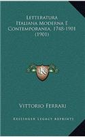 Letteratura Italiana Moderna E Contemporanea, 1748-1901 (1901)