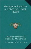 Memoires Relatifs A L'Etat De L'Inde (1787)