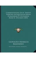 Commentationis De M. Terenti Varronis Antiquitatum Rerum Humanarum Et Divinarum, Book 41, Specimen (1834)