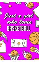 Just a girl who loves basketball Funny Gift Journal