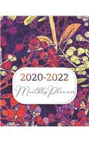 2020-2022 Monthly Planner: Three Year 36 Months Calendar Agenda, Monthly Weekly Yearly Notebook Planner Organizer Schedule With Inspirational Quotes and Holidays, Red & Purple