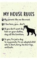 My House Rules: Standard Schnauzer Puppy Dog 2020 2021 Monthly Weekly Planner Calendar Schedule Organizer Appointment Journal Notebook For Dog Owners and Puppy Love