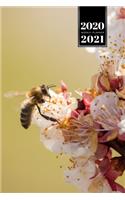 Bee Insects Beekeeping Beekeeper Week Planner Weekly Organizer Calendar 2020 / 2021 - Cherry Blossom