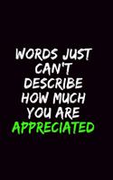 Words just can't describe how much you are appreciated