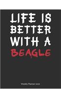 Life is Better With A Beagle Weekly Planner 2020