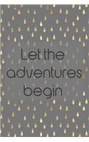 Bucket List Book - Let The Adventures Begin
