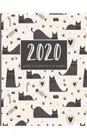 2020 Weekly & Monthly Planner: Kitty Cat 12 Month Calendar and Organizer Notebook (January 2020 through December 2020)