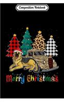 Composition Notebook: German Shepherd Leopard Plaid Truck Christmas Journal/Notebook Blank Lined Ruled 6x9 100 Pages