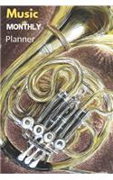 Music Monthly Planner: Organizer, Calendar, Schedule, New Year Agenda, Notebook, (110 Pages, Lined, 6 x 9)