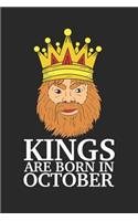 Kings Are Born in October: Blank Lined Journal for Anyone with a October Birthday