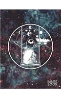 Galaxy Composition Book: Deep Space Universe Starry Night Moon Phase Blank Page Journal Notebook Diary Log Book for Note Taking, Journaling, Sketching, Work and School - Lar(Galaxy Notebooks)