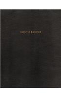 Notebook: Black Leather Gold Lettering Style - 150 Legal College-Ruled Pages Letter Size (8.5 X 11) - A4 Size