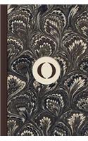 Monogram O Marble Notebook (Coffee Peacock Edition): Blank Lined Journal for Names Starting with Initial Letter O