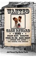 Jack Russell Dog Wanted Poster: Beer Tasting Journal Rate and Record Your Favorite Beers Collect Beer Name, Brewer, Origin, Date, Sampled, Rating, STATS ABV Ibu Og Tg Srm, Price, C