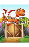 Dinosaurs Coloring Book: Fun Children's Coloring Book for Boys & Girls with 50 Dinosaur Pages
